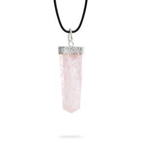 AYANA Raw Rose Quartz Necklace - Promotes Positive Energy and Love